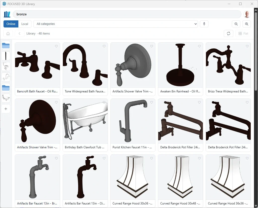 FOCUSED 3D Library Extension in SketchUp